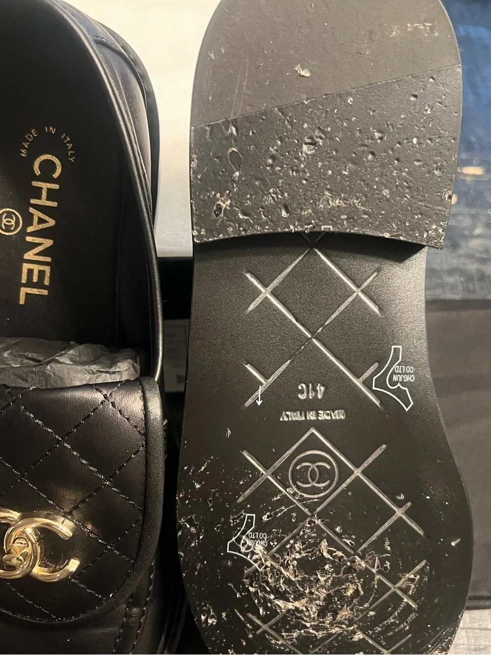 CHANEL Black and White Branded Dust Bag and Packaging